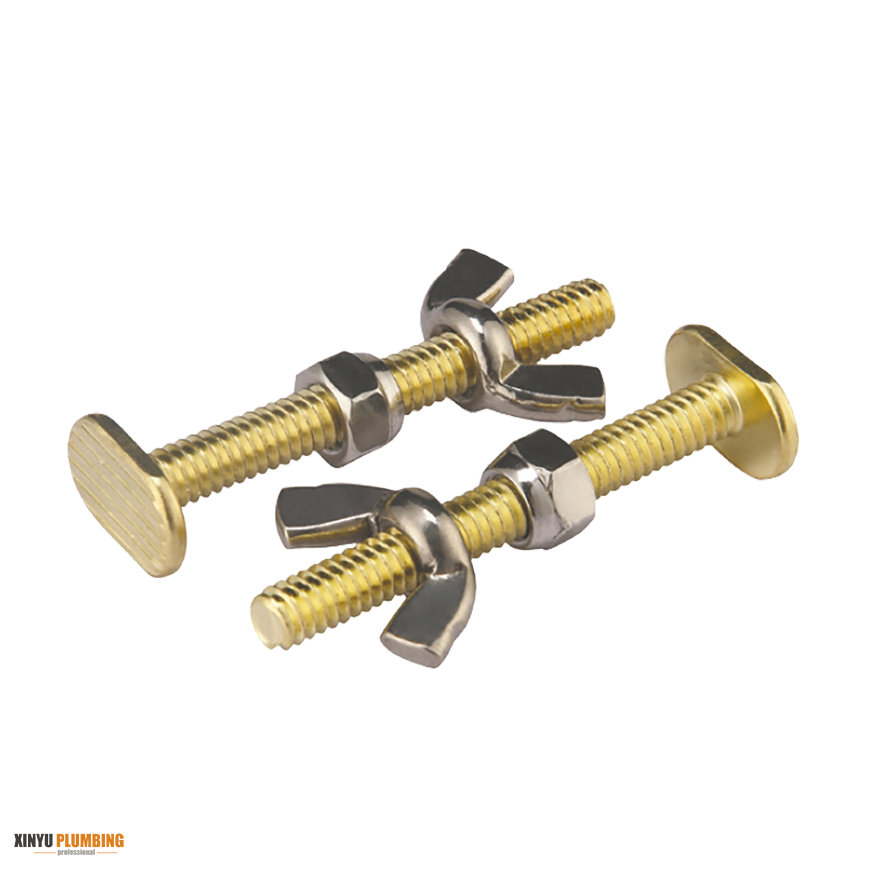 F111 مسامير حديدية مطلية بالنحاس مع صواميل من الفولاذ المقاوم للصدأ　